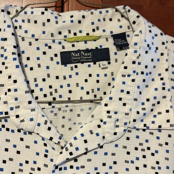 Nat Nast men’s button down short sleeve shirt w/pocket. Size 5X. Beautiful. - Picture 2 of 5